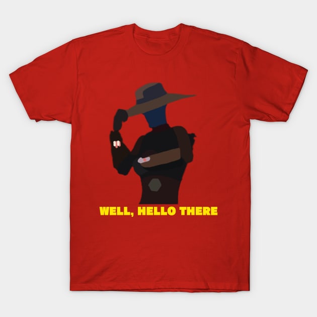 Well Hello There Silhouette Design T-Shirt by FancyKenobi